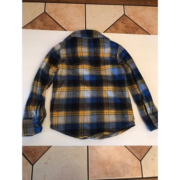 Oshkosh flannel long sleeve button up shirt boys size 4 / 5 - Picture 5 of 7